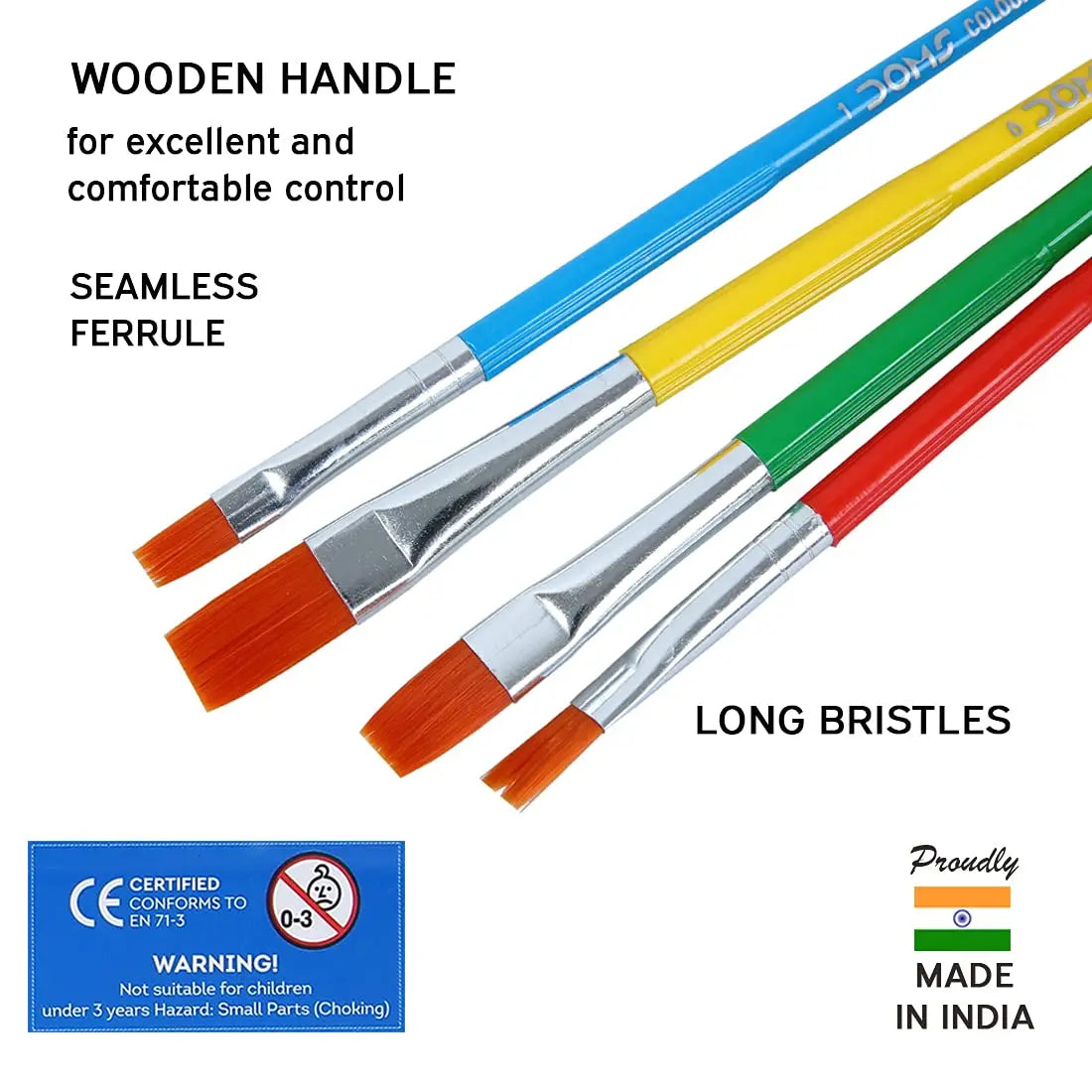 DOMS Colourmate Synthetic Paint Brush Set Doms